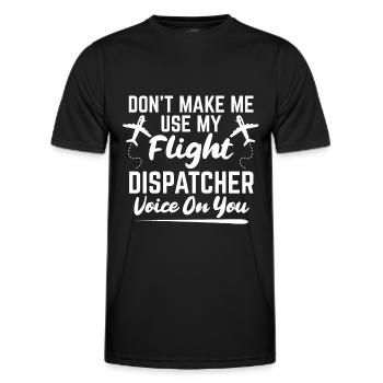 Voix du centre de contrôle des appels d’urgence - T-shirt sport Homme - noir - Devant - AI Model Male 178 dark (178cm)