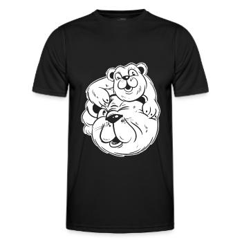 Fête des pères Papa Wear - T-shirt sport Homme - noir - Devant - AI Model Male 178 dark (178cm)