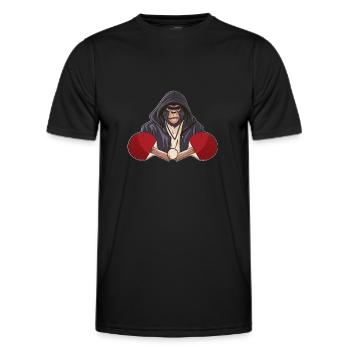 Tischtennis Pingpong King Pong-Tischtennis - Männer Funktions-T-Shirt - Schwarz - Vorne - AI Model Male 178 dark (178cm)
