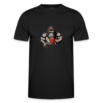 Tischtennis Pingpong King Pong-Tischtennis - Männer Funktions-T-Shirt - Schwarz - Vorne - AI Model Male 178 dark (178cm)