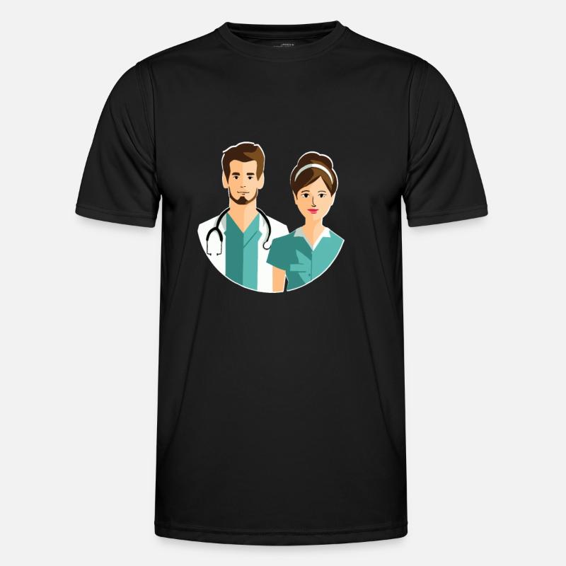 Krankenschwester - Männer Funktions-T-Shirt - Schwarz