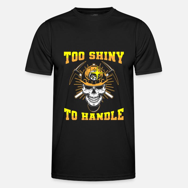 Engineer Skull Mining Engineer - Men's Functional T-Shirt - black