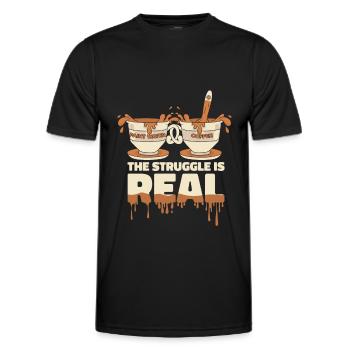 Painter Varnisher Funny The Struggle Is Real - Men's Functional T-Shirt - black - Front - AI Model Male 178 dark (178cm)