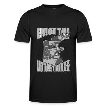 Biologie Biologe Mikroskop - Männer Funktions-T-Shirt - Schwarz - Vorne - AI Model Male 178 dark (178cm)
