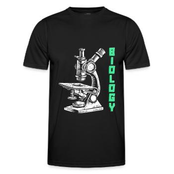Biology Biologist Microscope Biology - Men's Functional T-Shirt - black - Front - AI Model Male 178 dark (178cm)