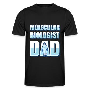 Biology Biologist Dad Molecular Biologist - Men's Functional T-Shirt - black - Front - AI Model Male 178 dark (178cm)