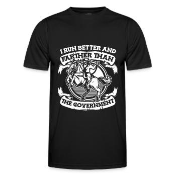 Équitation équestre amusante Endurance - T-shirt sport Homme - noir - Devant - AI Model Male 178 dark (178cm)