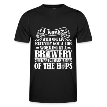 Craft Beer Beer Craft Beer Funny - Men's Functional T-Shirt - black - Front - AI Model Male 178 dark (178cm)