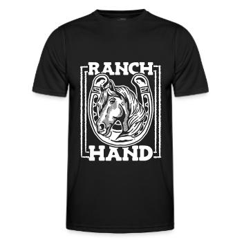 Rodeo Cowboy Hand Ranch Cowboy Ranch Hand - Männer Funktions-T-Shirt - Schwarz - Vorne - AI Model Male 178 dark (178cm)