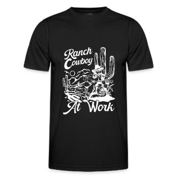 Rodeo Cowboy Working Ranch Cowboy - T-shirt sport Homme - noir - Devant - AI Model Male 178 dark (178cm)