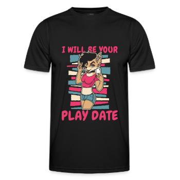 Furry Fandom Fursuits Funny - Men's Functional T-Shirt - black - Front - AI Model Male 178 dark (178cm)