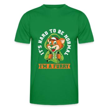 Furry Fandom Fursuits Lustig - Männer Funktions-T-Shirt - Kelly Green - Vorne - AI Model Male 178 dark (178cm)