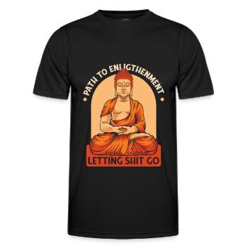 Buddha Buddhist Lustig - Männer Funktions-T-Shirt - Schwarz - Vorne - AI Model Male 178 dark (178cm)