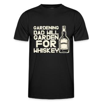 Amateur gardener garden horticultural father - Men's Functional T-Shirt - black - Front - AI Model Male 178 dark (178cm)