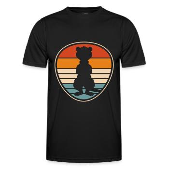 Putois furet - T-shirt sport Homme - noir - Devant - AI Model Male 178 dark (178cm)