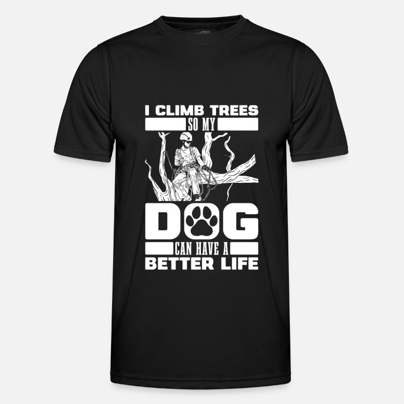 Baumpfleger Baumkletterer Arborist - Männer Funktions-T-Shirt - Schwarz