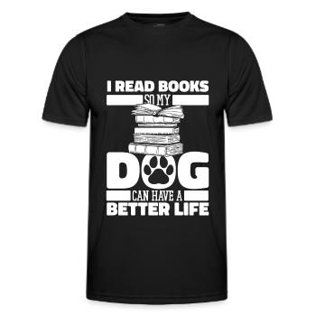 Rat de bibliothèque Livre Rat de bibliothèque - T-shirt sport Homme - noir - Devant - AI Model Male 178 dark (178cm)