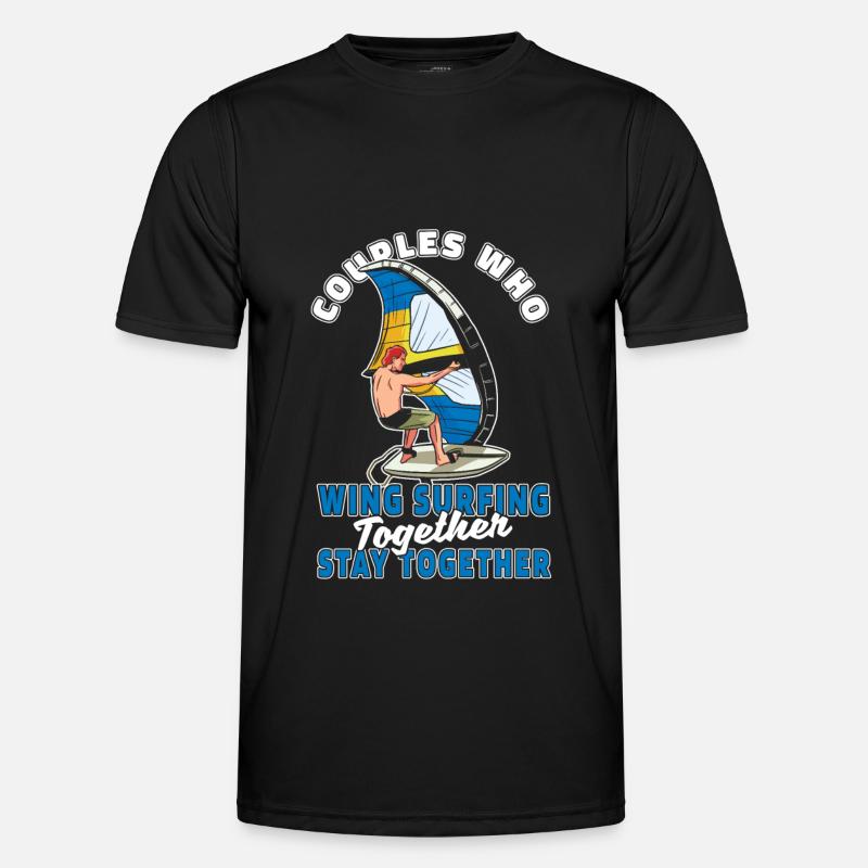 Wing Surf Wing Foil Pair - Men's Functional T-Shirt - black