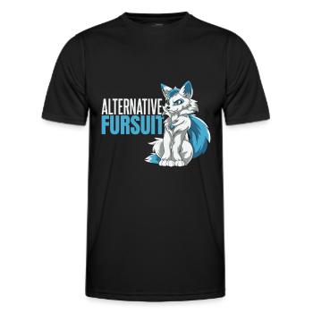 Furry Fandom Fursuits Cool - Men's Functional T-Shirt - black - Front - AI Model Male 178 dark (178cm)