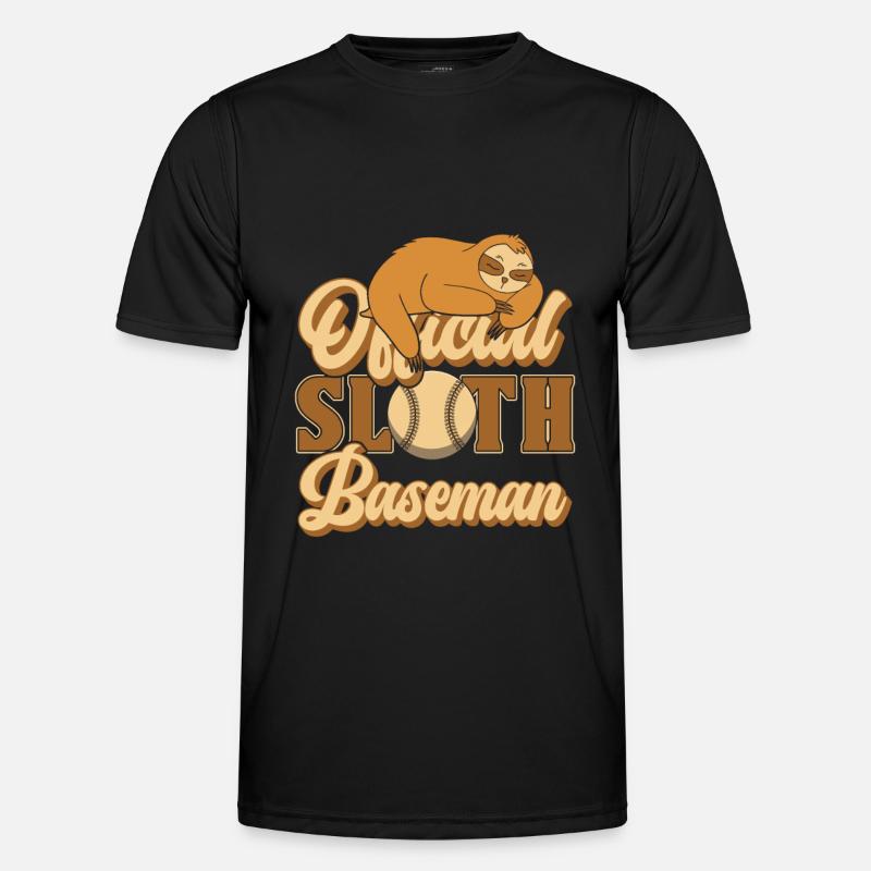 Sloth Sloth Baseball - Men's Functional T-Shirt - black