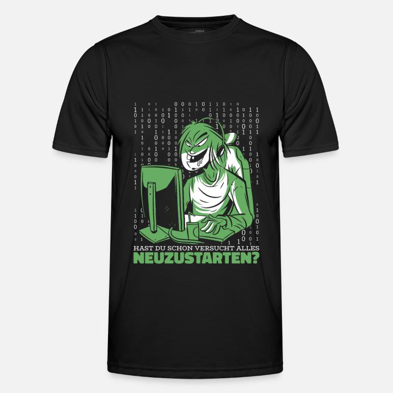 Entwickler Coder Programmierer Computer - Männer Funktions-T-Shirt - Schwarz