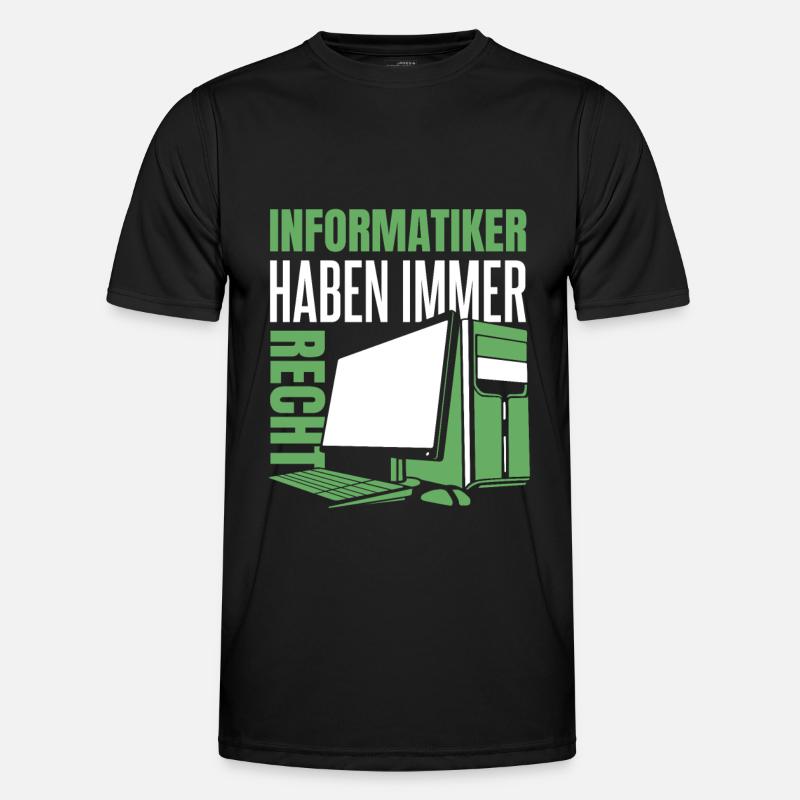 Entwickler Coder Programmierer Computer - Männer Funktions-T-Shirt - Schwarz