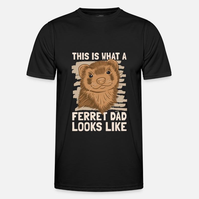 Ferret polecat daddy - Men's Functional T-Shirt - black