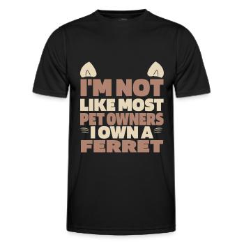 Putois furet - T-shirt sport Homme - noir - Devant - AI Model Male 178 dark (178cm)