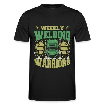 Welder Locksmith Witty - Men's Functional T-Shirt - black - Front - AI Model Male 178 dark (178cm)