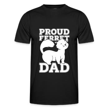 Putois furet - T-shirt sport Homme - noir - Devant - AI Model Male 178 dark (178cm)