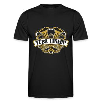 Fanfare procession tuba - Men's Functional T-Shirt - black - Front - AI Model Male 178 dark (178cm)