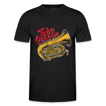 Fanfarenzug Tuba Jahreszeit - Männer Funktions-T-Shirt - Schwarz - Vorne - AI Model Male 178 dark (178cm)