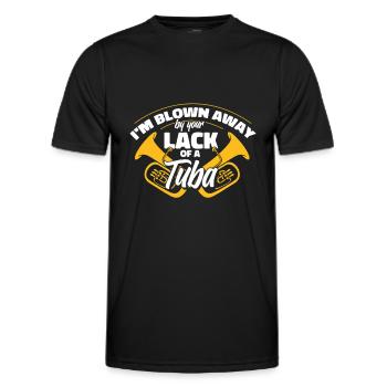 Fanfare Procession Tuba Humor - Men's Functional T-Shirt - black - Front - AI Model Male 178 dark (178cm)