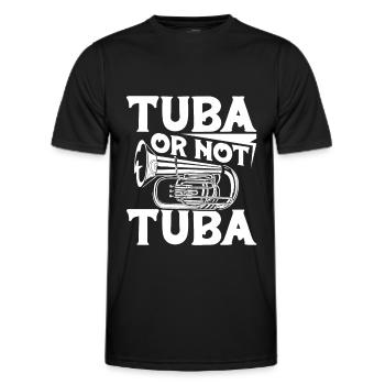 Fanfare procession tuba - Men's Functional T-Shirt - black - Front - AI Model Male 178 dark (178cm)