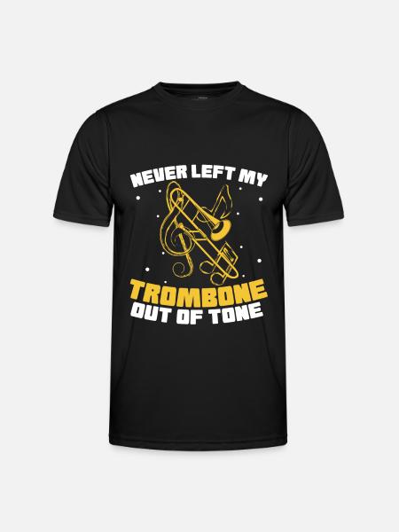Minstrel Trombone Funny - Men's Functional T-Shirt - black