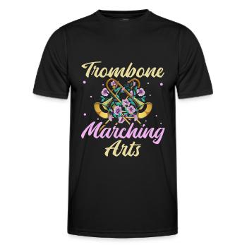 Spielmannszug Posaune Kunst Blaskapelle Posaune - Männer Funktions-T-Shirt - Schwarz - Vorne - AI Model Male 178 dark (178cm)
