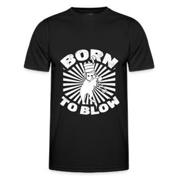 Spielmannszug Posaune Hund Blaskapelle Posaune - Männer Funktions-T-Shirt - Schwarz - Vorne - AI Model Male 178 dark (178cm)