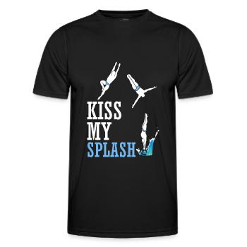 Diving Jumper Funny - Men's Functional T-Shirt - black - Front - AI Model Male 178 dark (178cm)