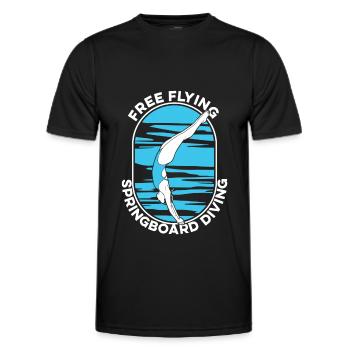 Diving Jumper Funny - Men's Functional T-Shirt - black - Front - AI Model Male 178 dark (178cm)