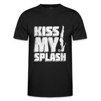 Diving Diving Spraying - Men's Functional T-Shirt - black - Front - AI Model Male 178 dark (178cm)