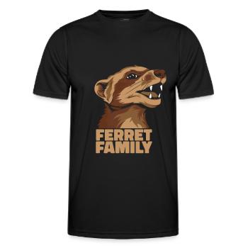 Putois furet - T-shirt sport Homme - noir - Devant - AI Model Male 178 dark (178cm)