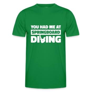 Diving Jumper Funny - Men's Functional T-Shirt - kelly green - Front - AI Model Male 178 dark (178cm)