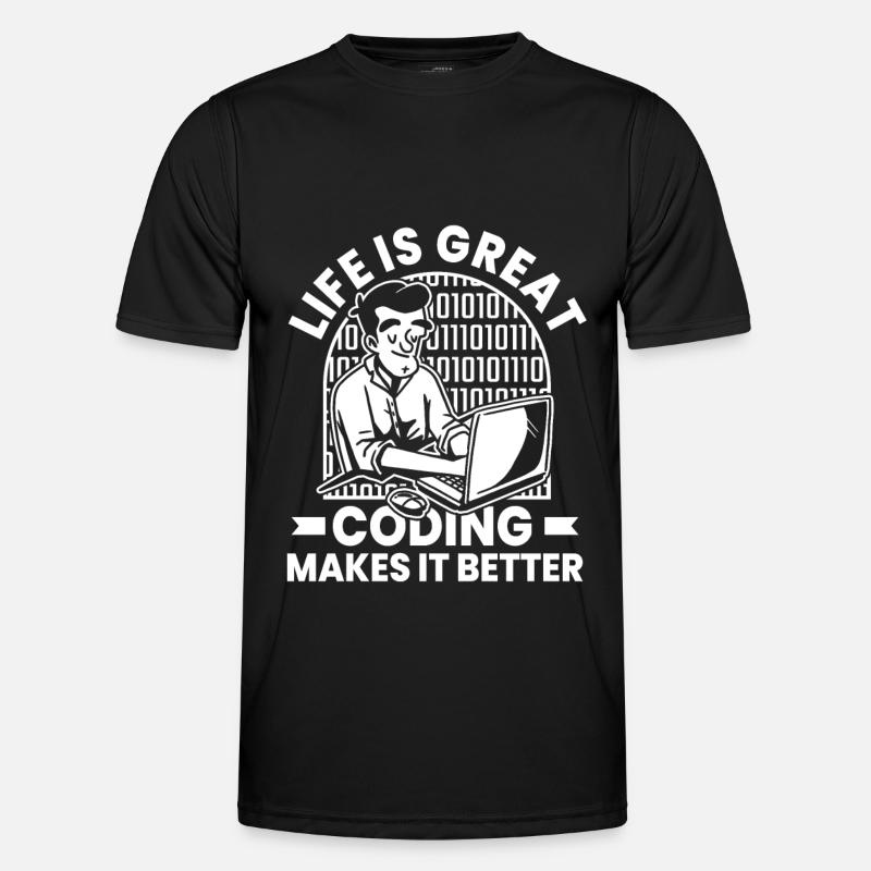 Développeur Coder Programmeur Humour - T-shirt sport Homme - noir