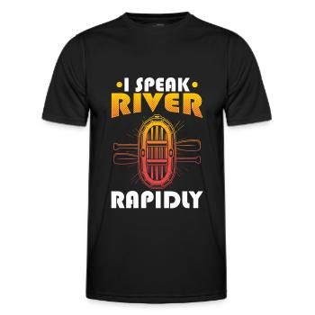 Rafting en eau vive - T-shirt sport Homme - noir - Devant - AI Model Male 178 dark (178cm)