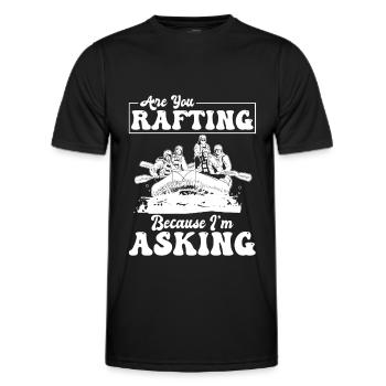Rafting en eau vive - T-shirt sport Homme - noir - Devant - AI Model Male 178 dark (178cm)