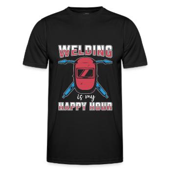 Welder Locksmith Happy Hour - Men's Functional T-Shirt - black - Front - AI Model Male 178 dark (178cm)