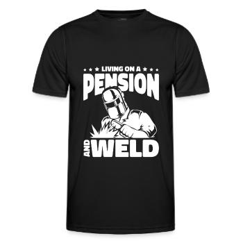 Schweißer Schlosser Die Pension - Männer Funktions-T-Shirt - Schwarz - Vorne - AI Model Male 178 dark (178cm)