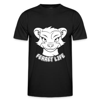 La vie du putois furet - T-shirt sport Homme - noir - Devant - AI Model Male 178 dark (178cm)
