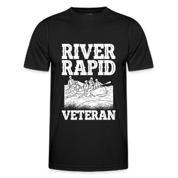 Rafting en eau vive - T-shirt sport Homme - noir - Devant - AI Model Male 178 dark (178cm)