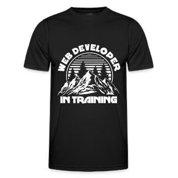 Web Entwickler Webdeveloper Ausbildung - Männer Funktions-T-Shirt - Schwarz - Vorne - AI Model Male 178 dark (178cm)